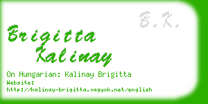 brigitta kalinay business card